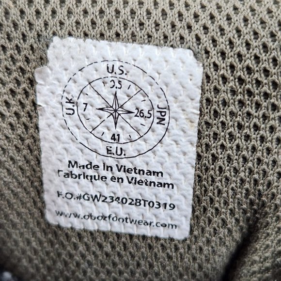 Oboz Sawtooth II Waterproof Women Sz 9.5 Low Hiking Shoes Tan Outdoor Shoes - Picture 9 of 9